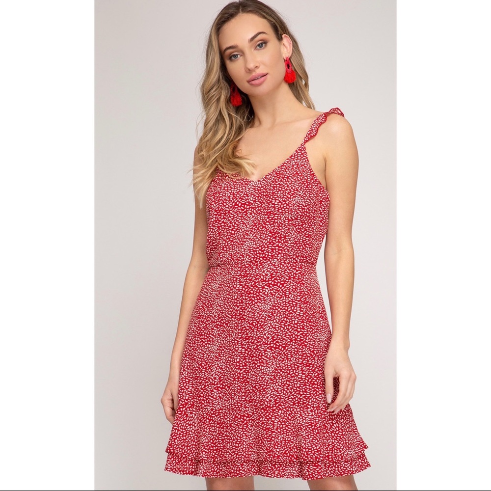 Maxine Print Ruffle Dress